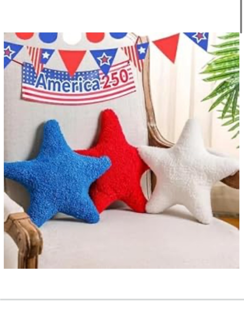 Patriotic Star Throw Pillows